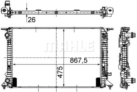 Радіатор охолодження MAHLE / KNECHT CR910000S