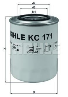 Фильтр топливный двигателя (колба) MAHLE / KNECHT KC 171