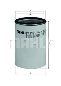 Фільтр палива MAHLE / KNECHT KC 374D
