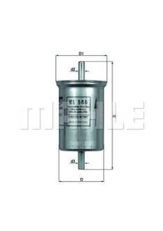KNECHT HYUNDAI фільтр палива Trajet, Megane MAHLE / KNECHT KL 146