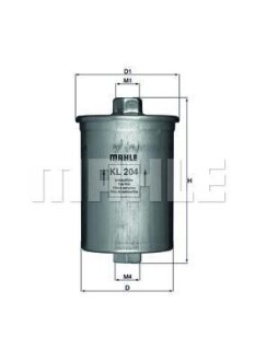 Фільтр топл. (Knecht-Mahle) MAHLE / KNECHT KL 204