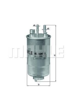 Фильтр топливный Opel MAHLE / KNECHT KL 630