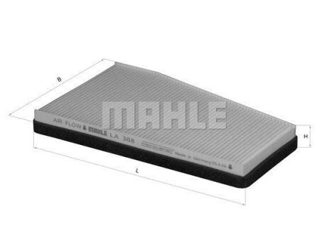 Фільтр салон. (Knecht-mahle) MAHLE / KNECHT LA 368