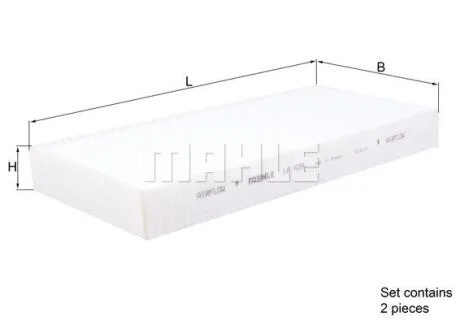 Фильтр салона RENAULT LAGUNA 07- (упак.2шт.) MAHLE / KNECHT LA 426/S