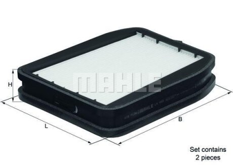 Фильтр салона, DB W211 - S211, 2003 - 2009, (кондиционера), (к-т) MAHLE / KNECHT LA 455/S