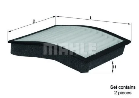 Повітряний фільтр салону MAHLE / KNECHT LA 615/S
