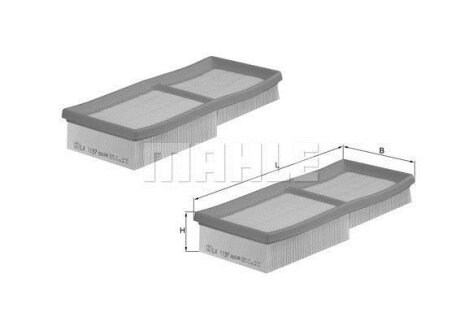 Фільтр пов. (Компл. 2 шт.) (Knecht-Mahle) MAHLE / KNECHT LX 1137/S