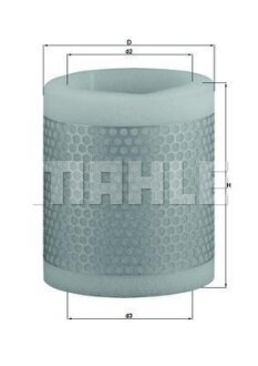 Фильтр воздушный Peugeot MAHLE / KNECHT LX 124