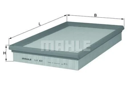 Повітряний фільтр MAHLE / KNECHT LX 63