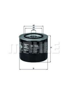 Фільтр масл. (Knecht-mahle) MAHLE / KNECHT OC 133