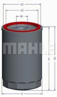 Фільтр масляний / MF, DIV. MAHLE / KNECHT OC 1