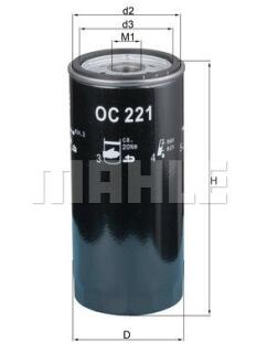 Фильтр масляный двигателя AUDI 80 1.9 TDI 91-96 (KNECHT-MAHLE) MAHLE / KNECHT OC 221