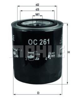 Фільтр оливи MAHLE / KNECHT OC 261