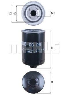 Фільтр масл. (Truck) (Knecht-mahle) MAHLE / KNECHT OC 26