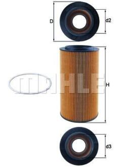Фильтрующий элемент масляного фильтра DAF, u.a. MAHLE / KNECHT OX 561D