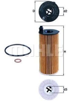 Масляний фiльтр MAHLE / KNECHT OX 813/1D