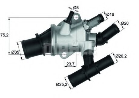 Mahle - Термостат MAHLE / KNECHT TI 155 88