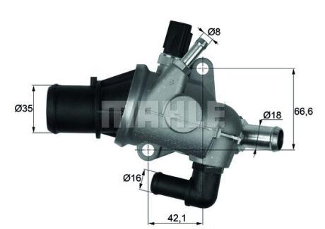 Термостат системи охолодження MAHLE / KNECHT TI 163 88
