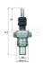 Датчик температуры ОЖ (1 контакт) (ключ на 19) MB 82-00 MAHLE / KNECHT TSE 5 (фото 1)