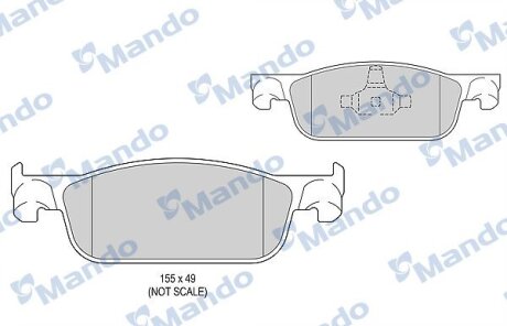 Комплект гальмівних колодок MANDO MBF015302