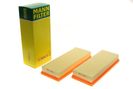 Фільтр повітряний (к-кт) MANN C 3698/3-2
