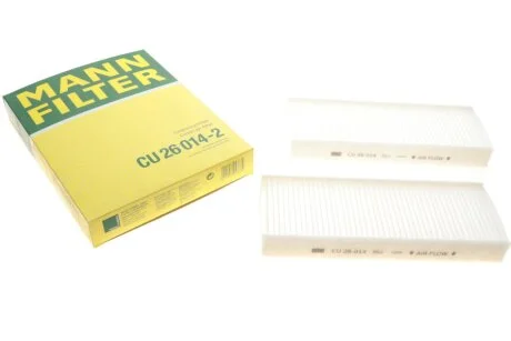 Фільтр салону (к-кт) MANN CU 26 014-2