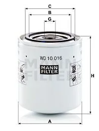 Фільтр гідравлічний MANN WD 10 016