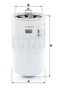 Фільтр гідравлічний MANN WD 13 009 X
