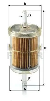 Фільтр паливний CITROEN C15 E1.4 VD K1H(TU3A) MANN WK 43/12 (10)