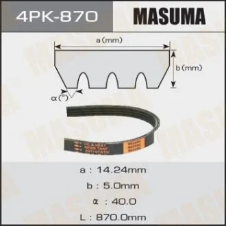 Ремінь поліклінової MASUMA 4PK-870