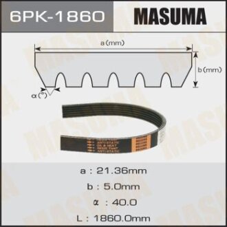 Ремінь полікліновий MASUMA 6PK-1860