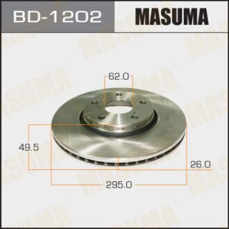 Диск гальмівний передній (кратно 2) Toyota Auris (06-), Avensis (11-) MASUMA BD-1202