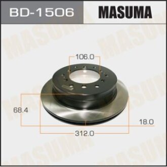 Диск гальмівний задній (кратно 2) RAV4/ASA33L MASUMA BD-1506