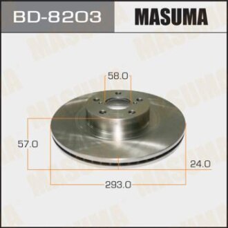 Диск гальмівний передній (кратно 2) FORESTER IMPREZA 01- MASUMA BD-8203