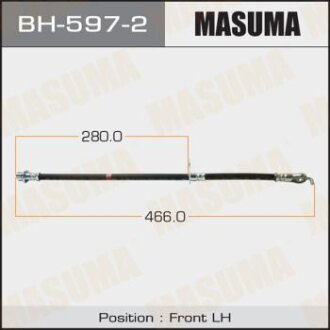 Шланг гальмівний T- /front/ LAND CRUISER UZJ200L LH MASUMA BH-597-2
