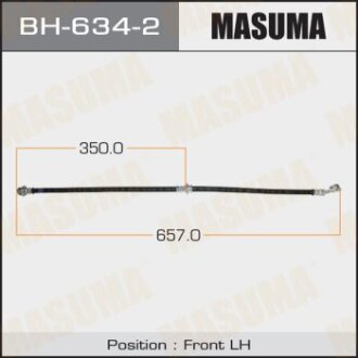 Шланг гальмівний MASUMA BH-634-2