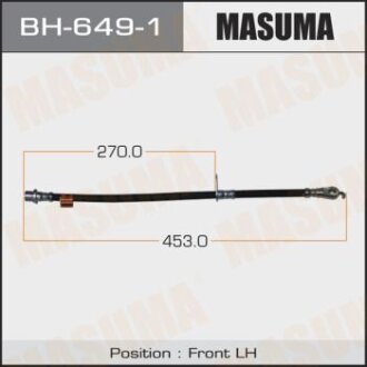 Шланг тормозной TOYOTA LC 200 09- передн.прав. MASUMA BH-649-1