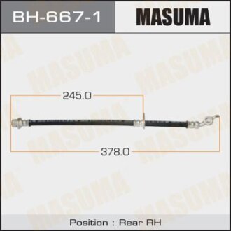 Шланг гальмівний MASUMA BH-667-1