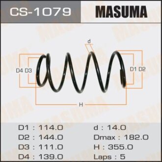 Пружина підвіски передньої Toyota Camry (06-11) MASUMA CS-1079