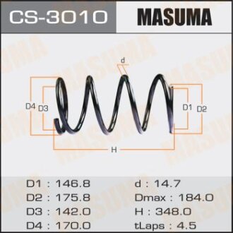 Пружина підвіски передня Mitsubishi Outlander (08-14) MASUMA CS-3010
