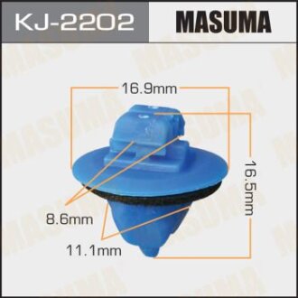 Клипса автомобильная (автокрепеж) (мин. 50 шт.) MASUMA KJ2202