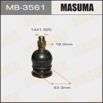 Опора шаровая TOYOTA передн. верхн. MASUMA MB-3561