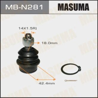 Опора кульова переднього верхнього важеля Nissan Navara, Pathfinder (05-14) MASUMA MB-N281
