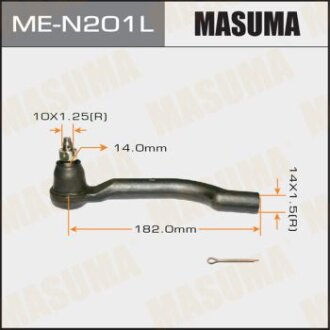 Наконечник рулевой тяги X-TRAIL, QASHQAI/ T31, J10E LH MASUMA ME-N201L