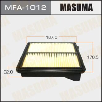 Фильтр воздушный HONDA CIVIC VIII (FD, FA) 1.3 Hybrid (FA3, FD3) (06-11)/HONDA CIVIC VII (ES) 1.3 IMA (ES9) (03-05) MASUMA MFA-1012