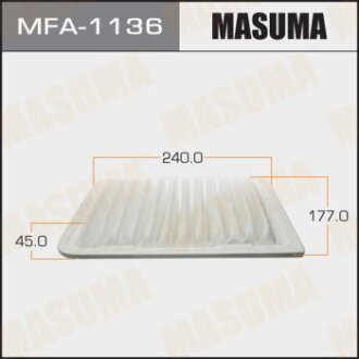 Фильтр воздушныйLexus NX200, ZGZ10, ZGZ15 Lexus NX200t, ZGZ10, ZGZ15, ZGZ15LLexus NX300h, ZGZ10, ZGZ MASUMA MFA1136