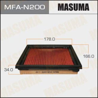 Фільтр повітряний NISSAN/ SKYLINE/ V36 06- з просоченням маслом MASUMA MFA-N200
