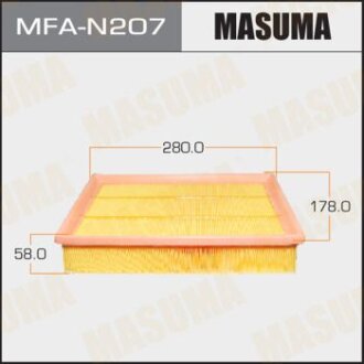 Воздушный фильтр A2512 NISSAN/ PATHFINDER, NAVARA 05- (1/20) MASUMA MFAN207