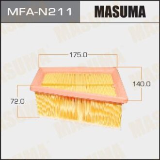 Воздушный фильтр AC0166 NISSAN, ALMERA 2012- (1, 20) MASUMA MFAN211