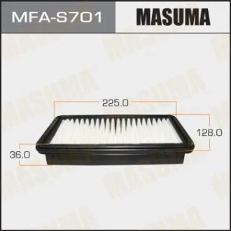 Воздушный фильтр A-980 SUZUKI, SX4, YA11S, YB11S, YC11S 06- (1, 40) MASUMA MFAS701